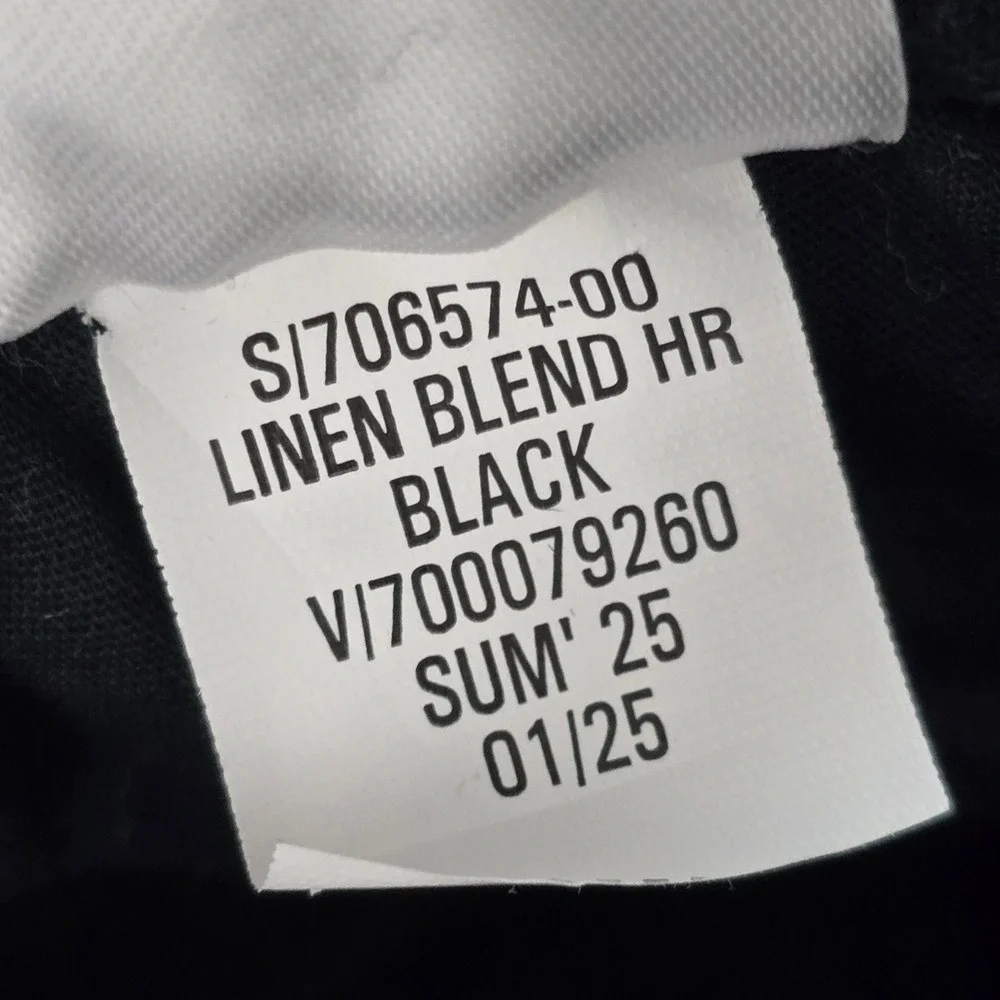 Banana Republic Pant Tapered High Rise Womens Extra Small Linen Blend Black - Picture 5 of 6
